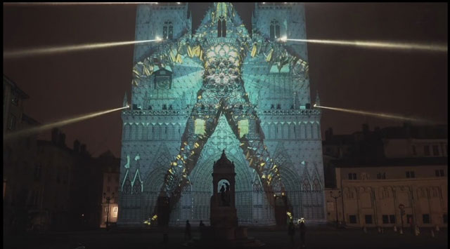 法国里昂建筑投影灯光秀
