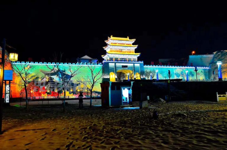 光影百年建筑投影案例--庆阳古城 光影百年建筑投影案例--庆阳古城